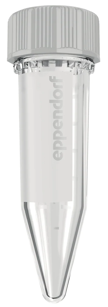 艾本德Eppendorf Tubes? 5.0 mL 帶螺旋蓋, 5.0 mL, 無菌、無熱原, 無RNase和DNase, 無DNA, 無色, 200 個 (2 包 × 100 個)貨號 00301
