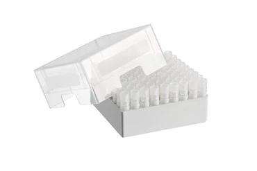 艾本德儲存盒 9 × 9, 可放置 81  個(gè)螺旋蓋（凍存）管， 3   mL，2  件，高 76  mm，3  英寸，聚丙烯材料，可耐受最低 -86  °C，可高溫高壓滅菌，帶蓋子并具有數(shù)字字母標(biāo)識