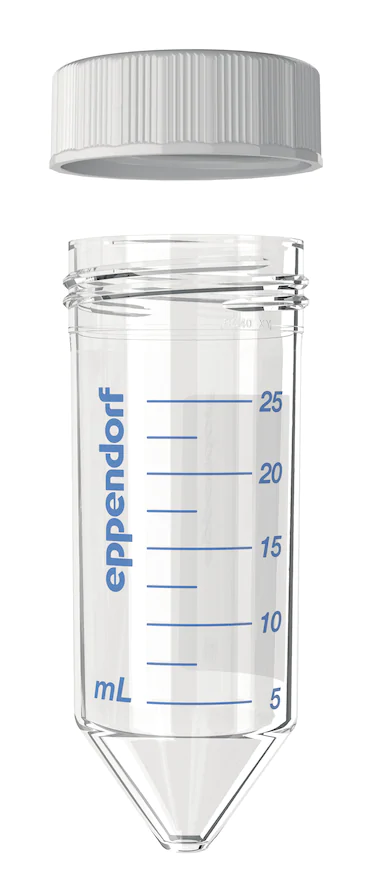 艾本德Eppendorf Conical Tubes 25 mL 帶螺旋蓋, 25 mL, 啟動套裝，4  個單離心管架，6  個轉(zhuǎn)子適配器，轉(zhuǎn)子孔可容納 50  mL 錐形管, PCR 潔凈級, 無
